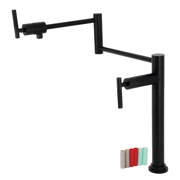 Deck Mount Pot Filler, Matte Black